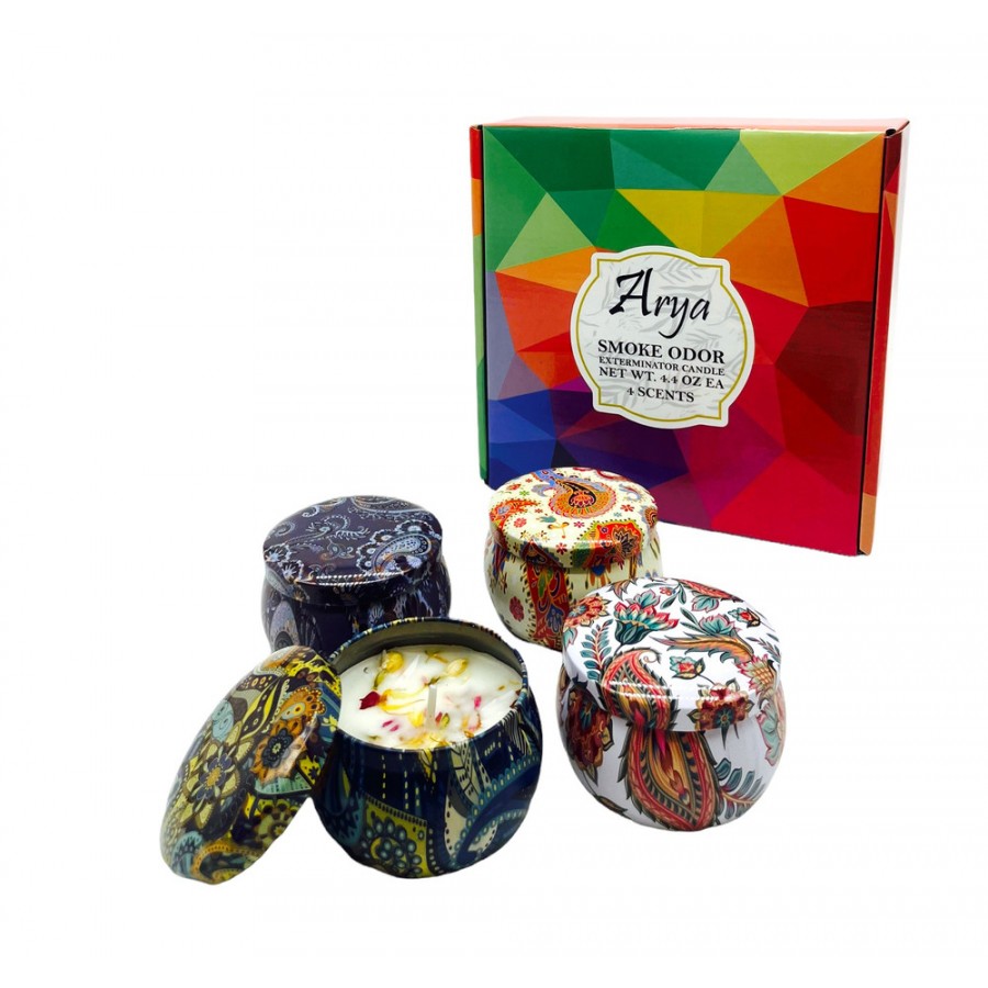 Arya Smoke Odor Exterminator Candle 4.4oz - 4pk Arya Smoke Odor Exterminator Candle 4.4oz - 4pk